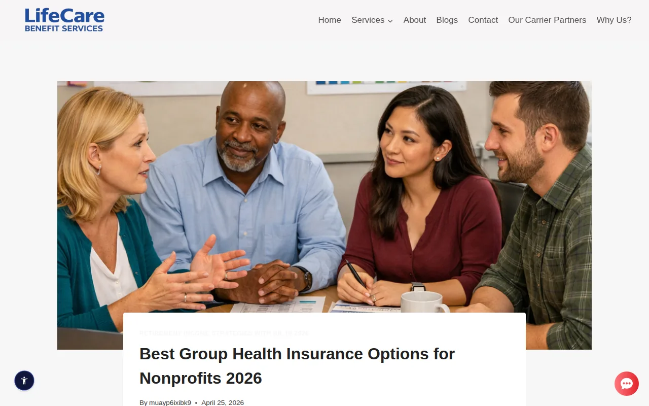 Life Care Benefit Services: visual reference for 1. Life Care Benefit Services (Our Top Pick) — Personalized nonprofit coverage guidance
