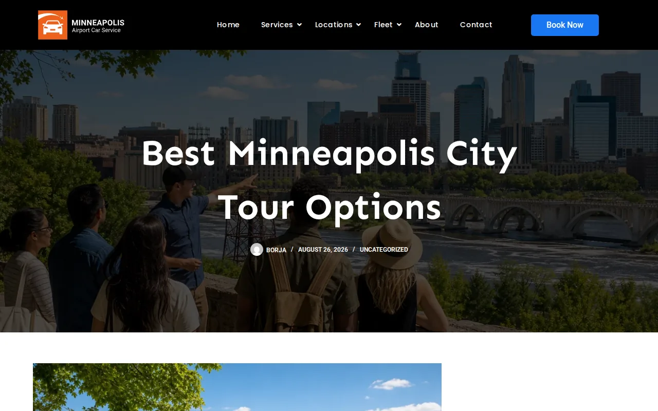 Screenshot of the Minneapolis Airport Car Service website