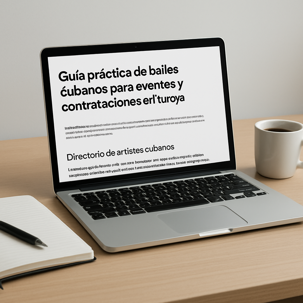 A professional dancer rehearsing on a stage with lighting rigs and a crew setting up equipment. Alt: Bailarines cubanos ensayando mientras el equipo de logística prepara el escenario.