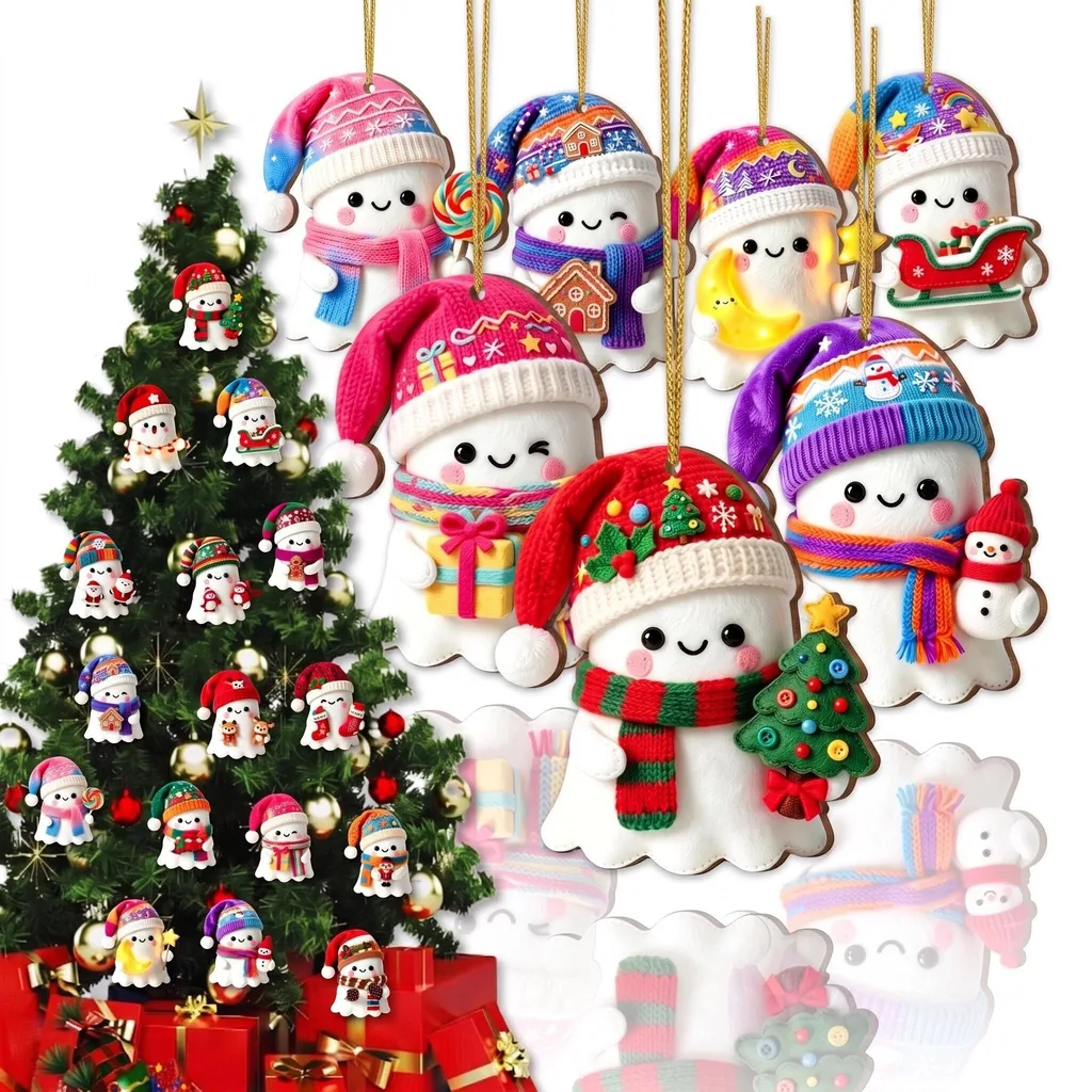 Product photo of AdornJoy Ghost Ornament Sets