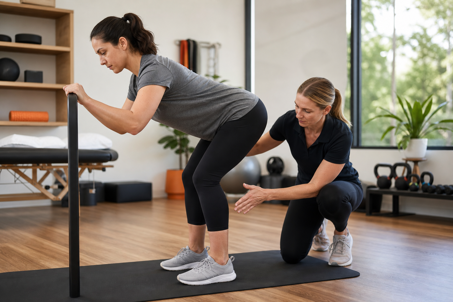 progressive hamstring strengthening exercise with supervised hip hinge