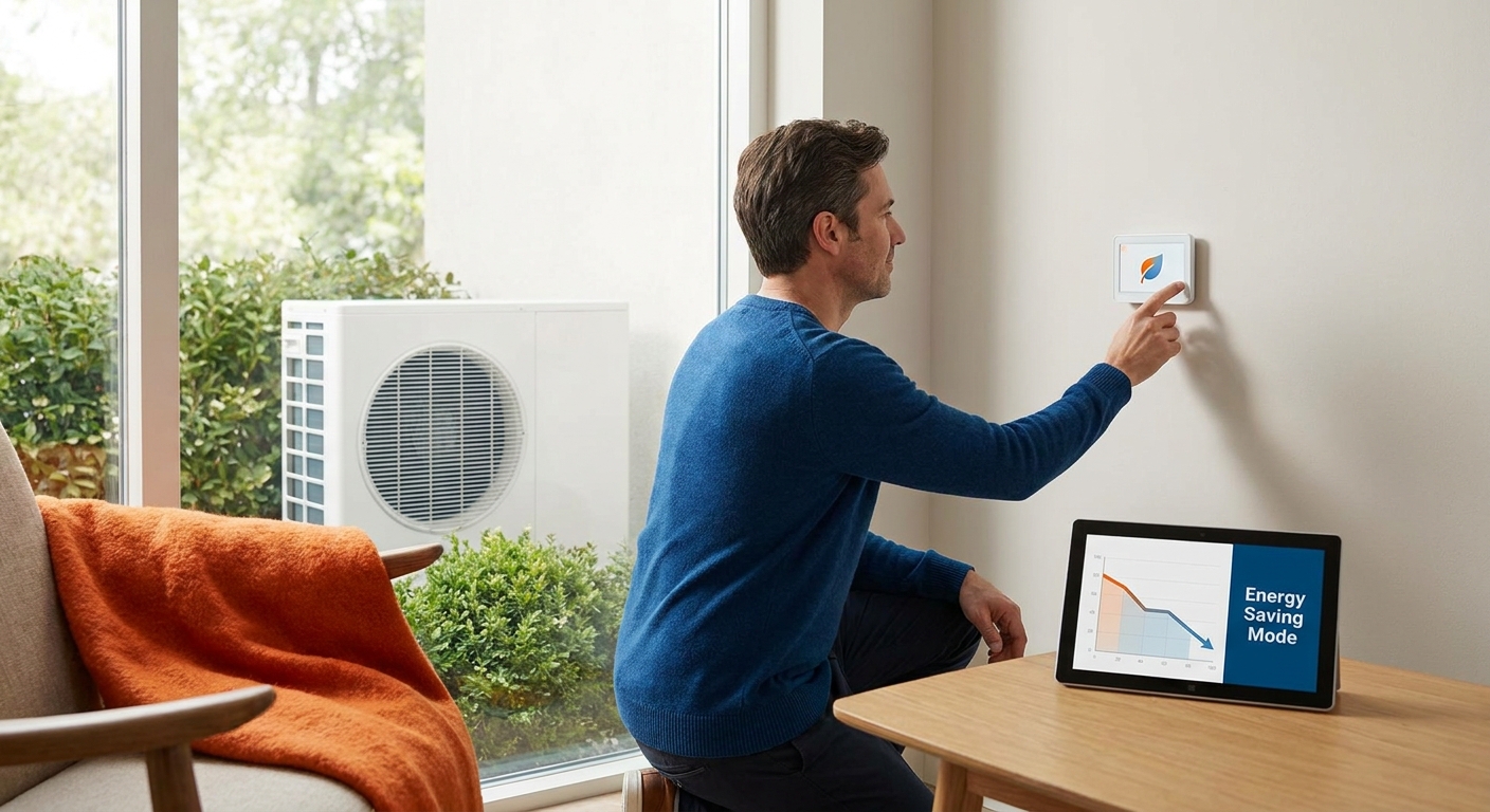 A photorealistic image related to heat-pump-energy-efficiency-tips. Alt: heat-pump-energy-efficiency-tips