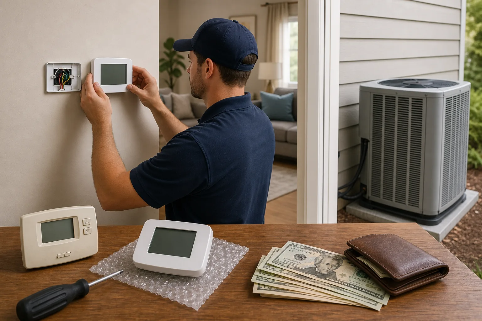 Thermostat Replacement: visual reference for 5. Thermostat Replacement , $100 to $400