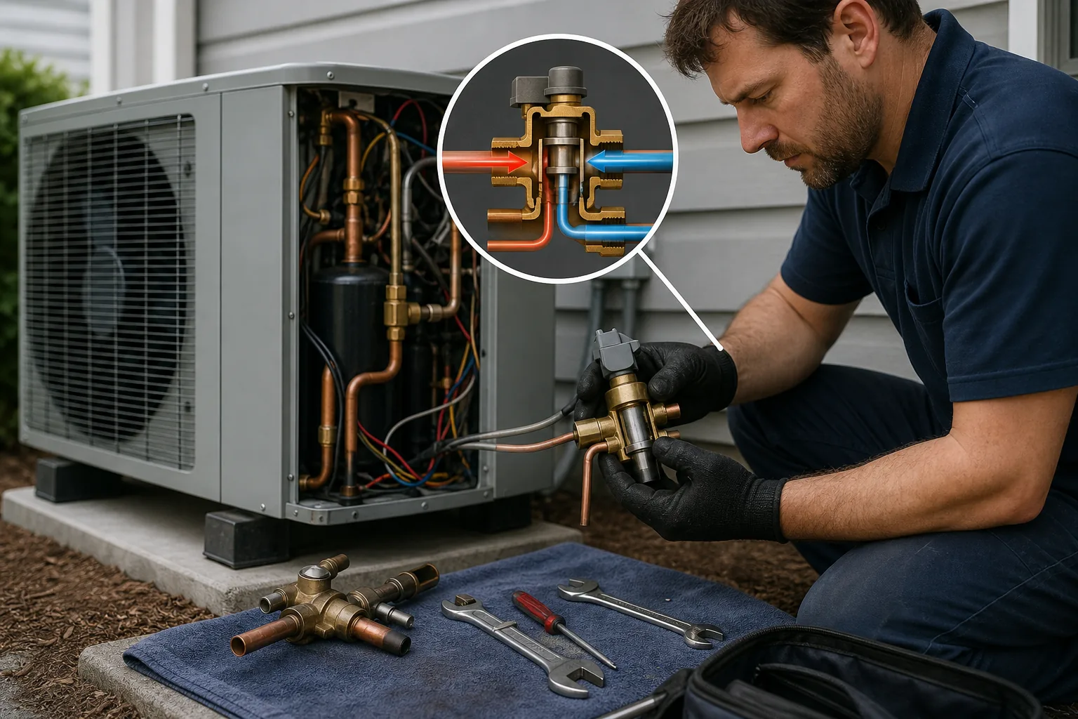 Reversing Valve Repair: visual reference for 6. Reversing Valve Repair , $400 to $1,000