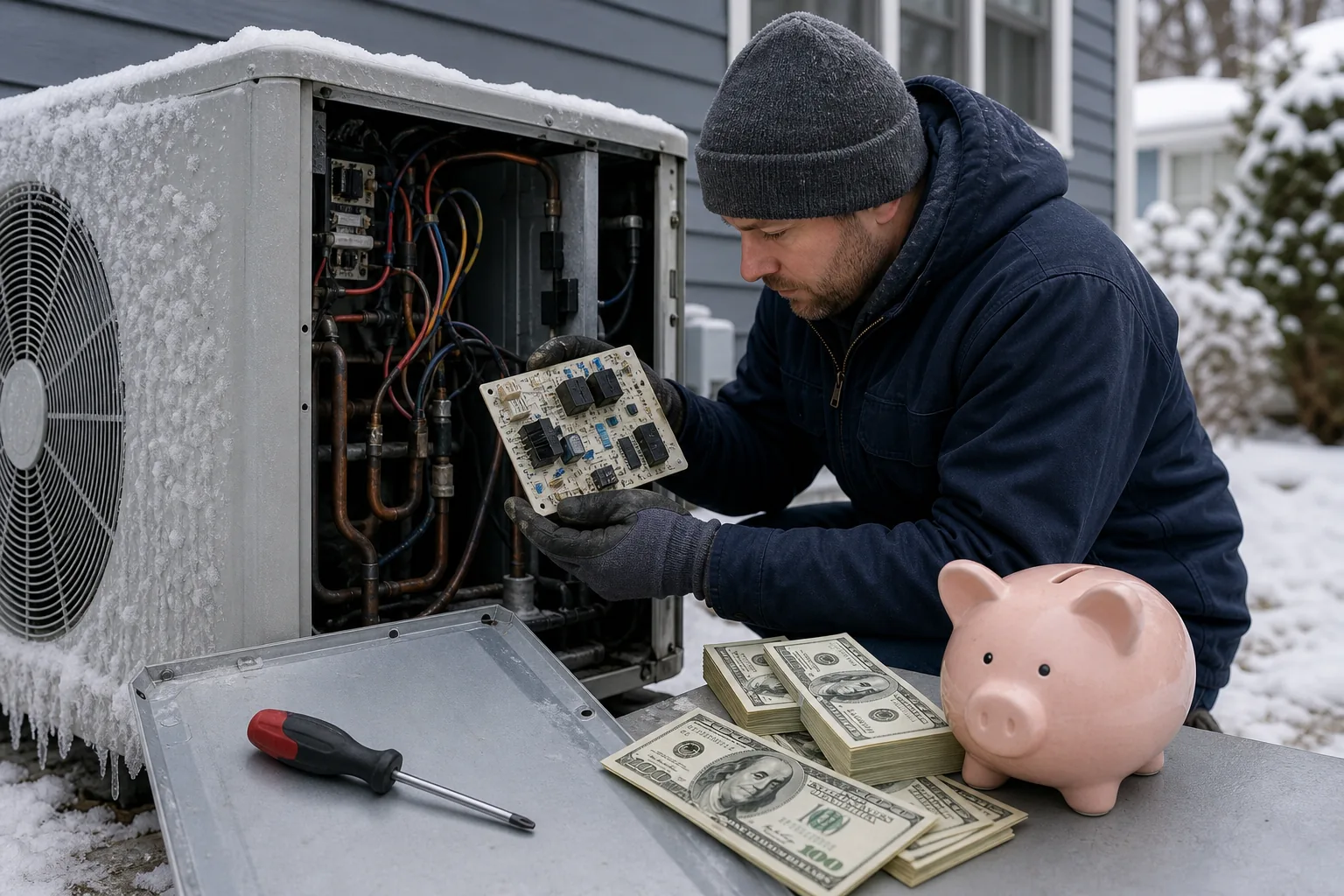 Defrost Control Board Replacement: visual reference for 7. Defrost Control Board Replacement , $200 to $500