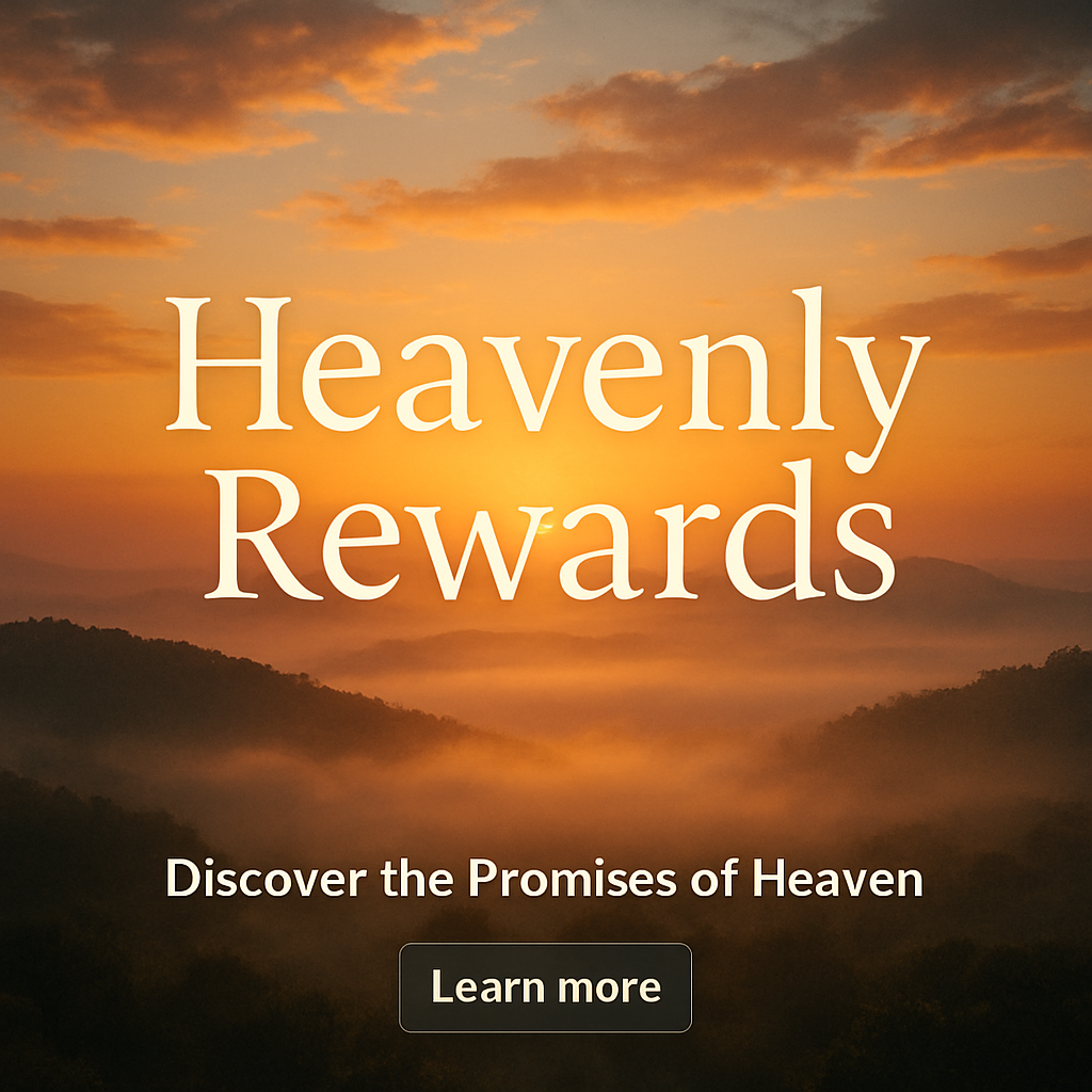 A serene sunrise over a misty hill, symbolizing the hopeful horizon of heavenly promises. Alt: heavenly rewards biblical promises sunrise hope peace joy.