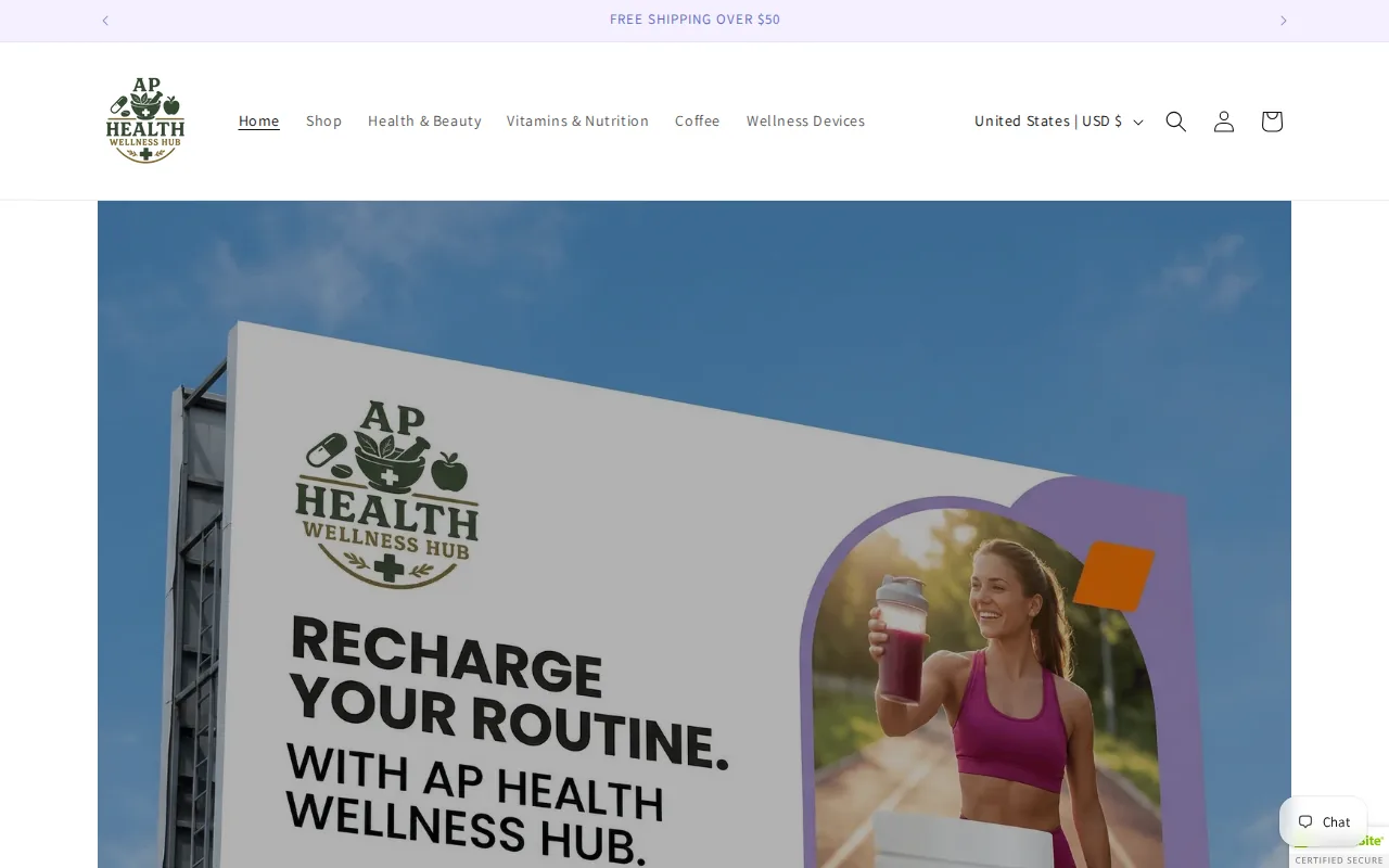 Screenshot of the AP Health Wellness Hub website