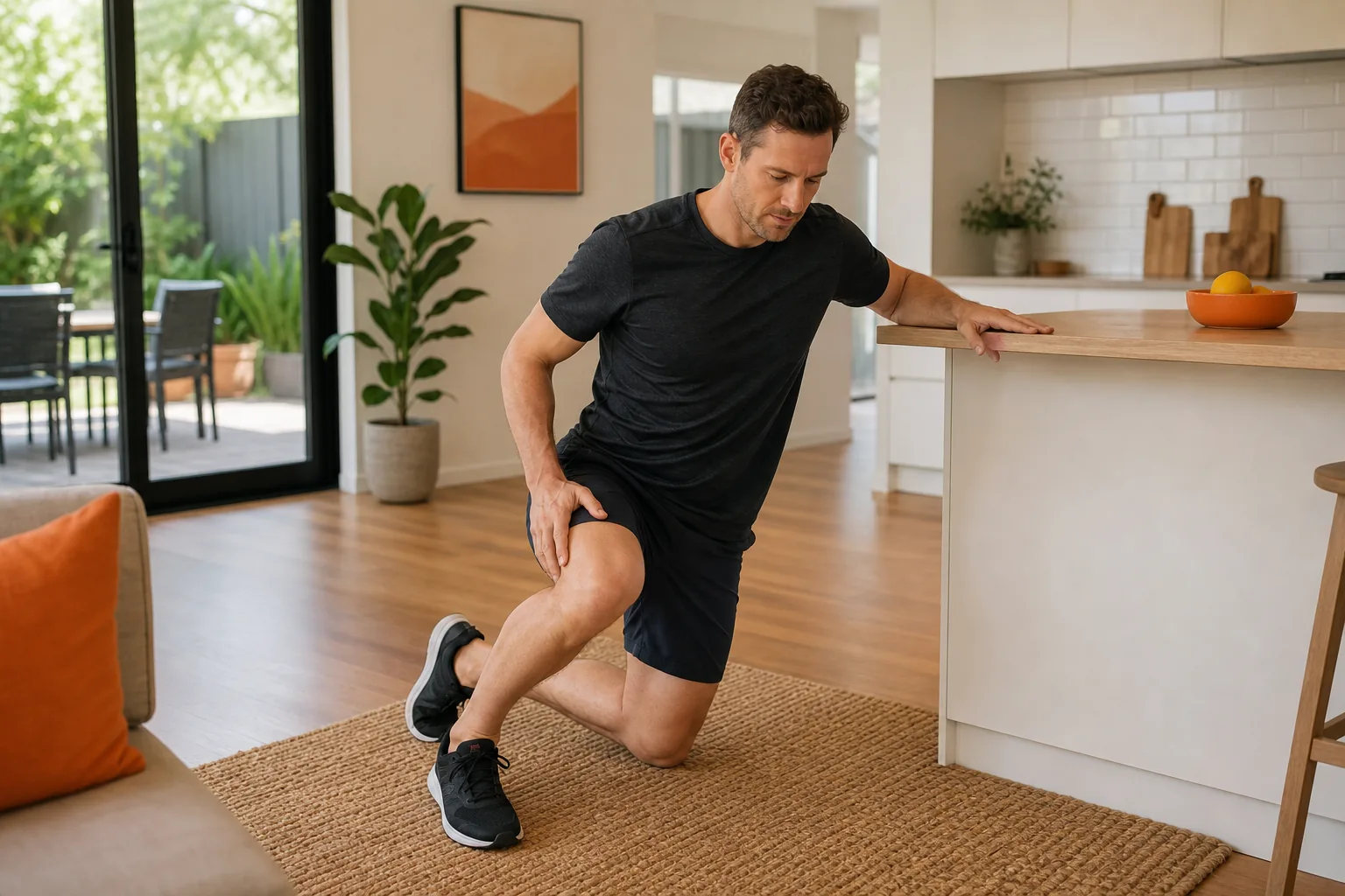 gentle hip pain self-care exercise at home beside a hip pain chiropractor plan