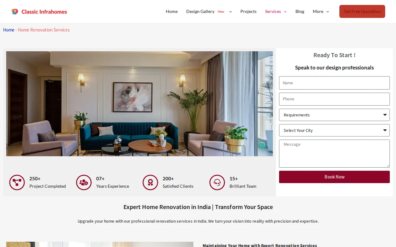 Classic Infrahomes Interior: visual reference for 1. Classic Infrahomes Interior
