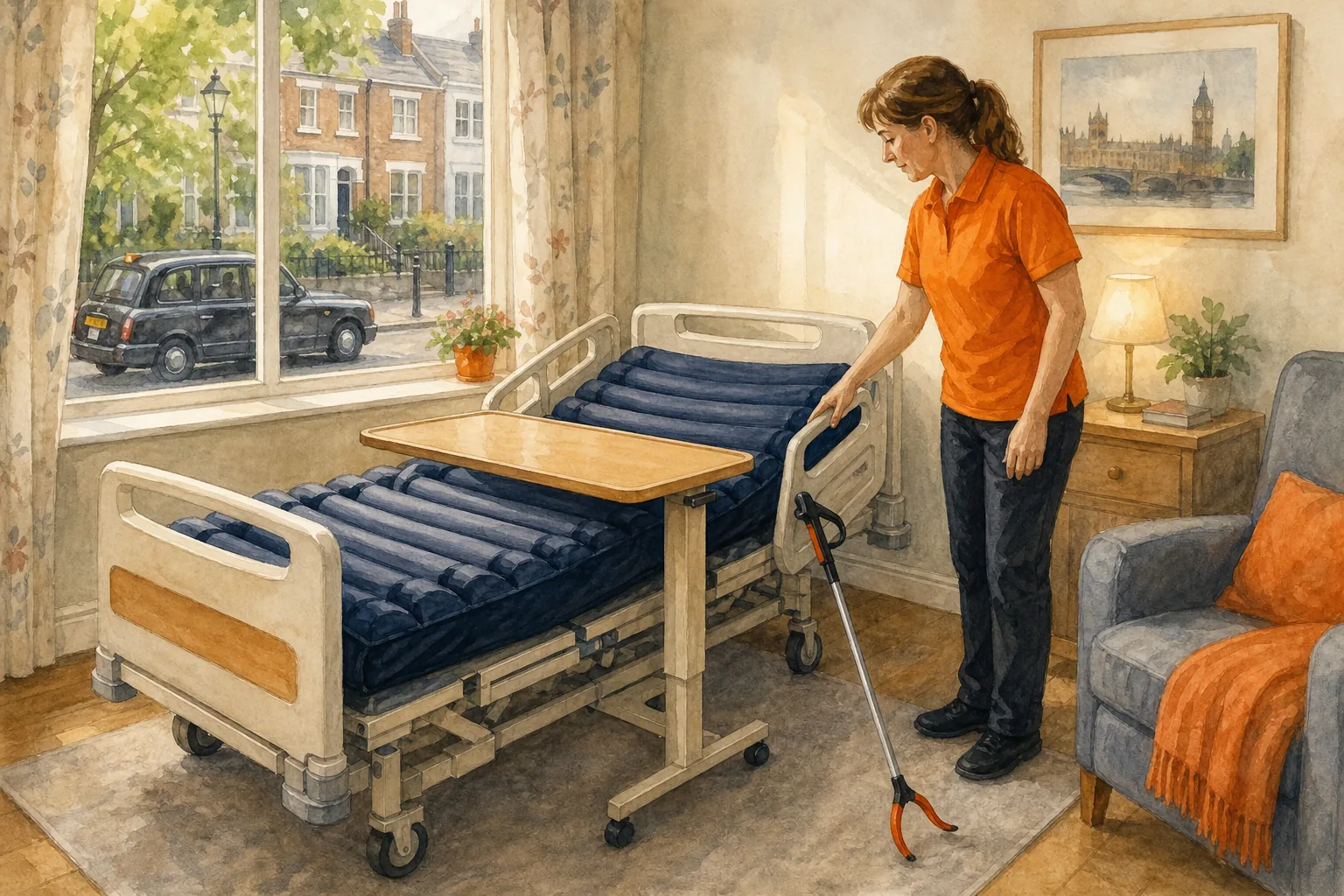 hospital bed mattress and accessories for home care