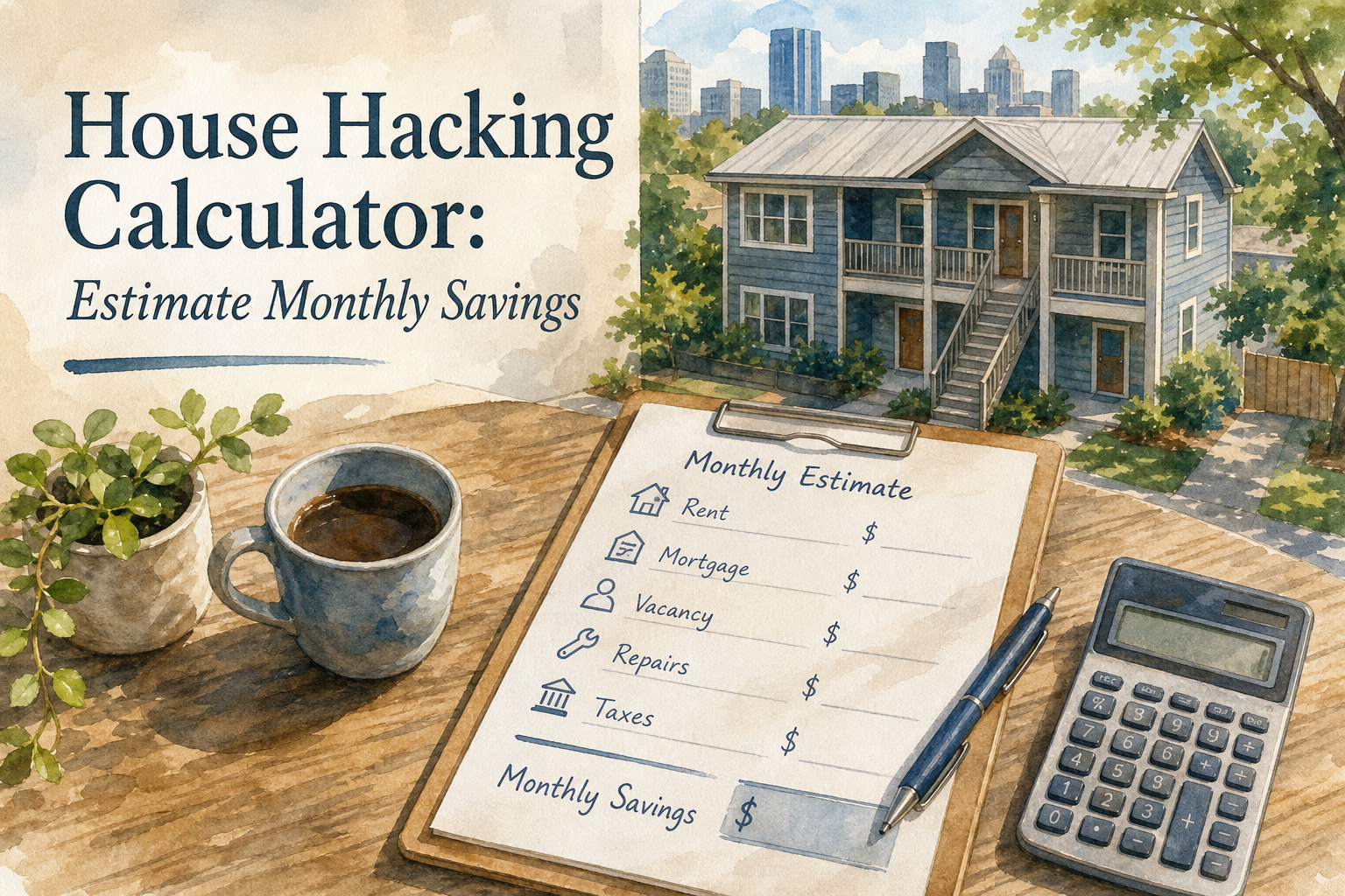 House Hacking Calculator: Estimate Monthly Savings