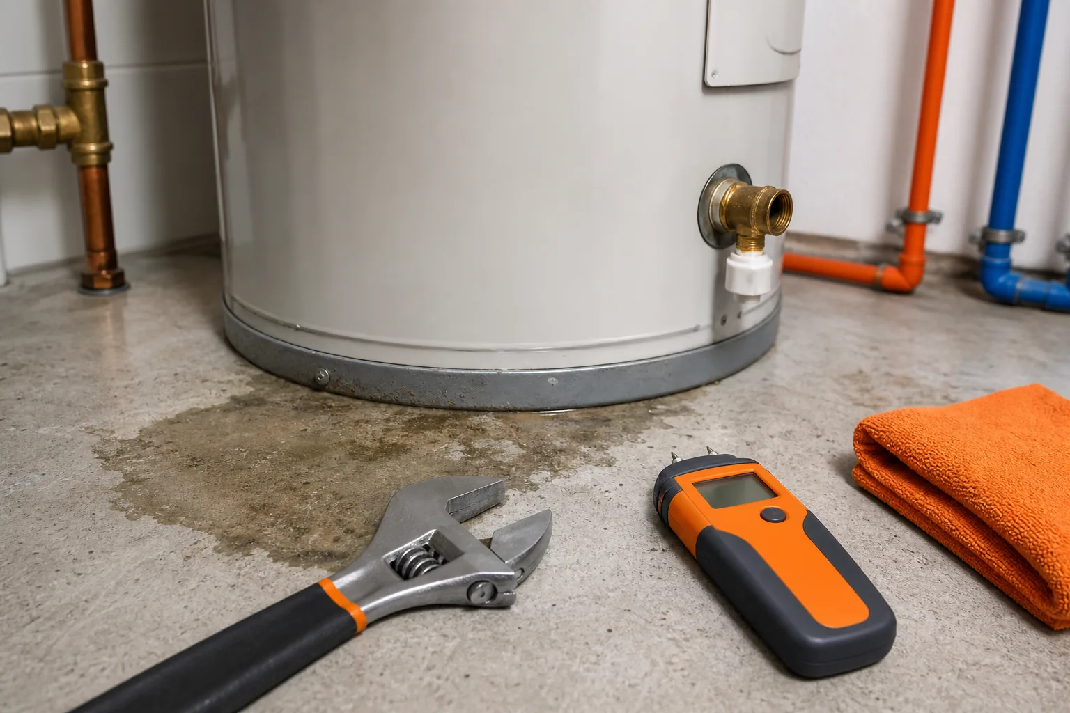water heater leak inspection and repair decision