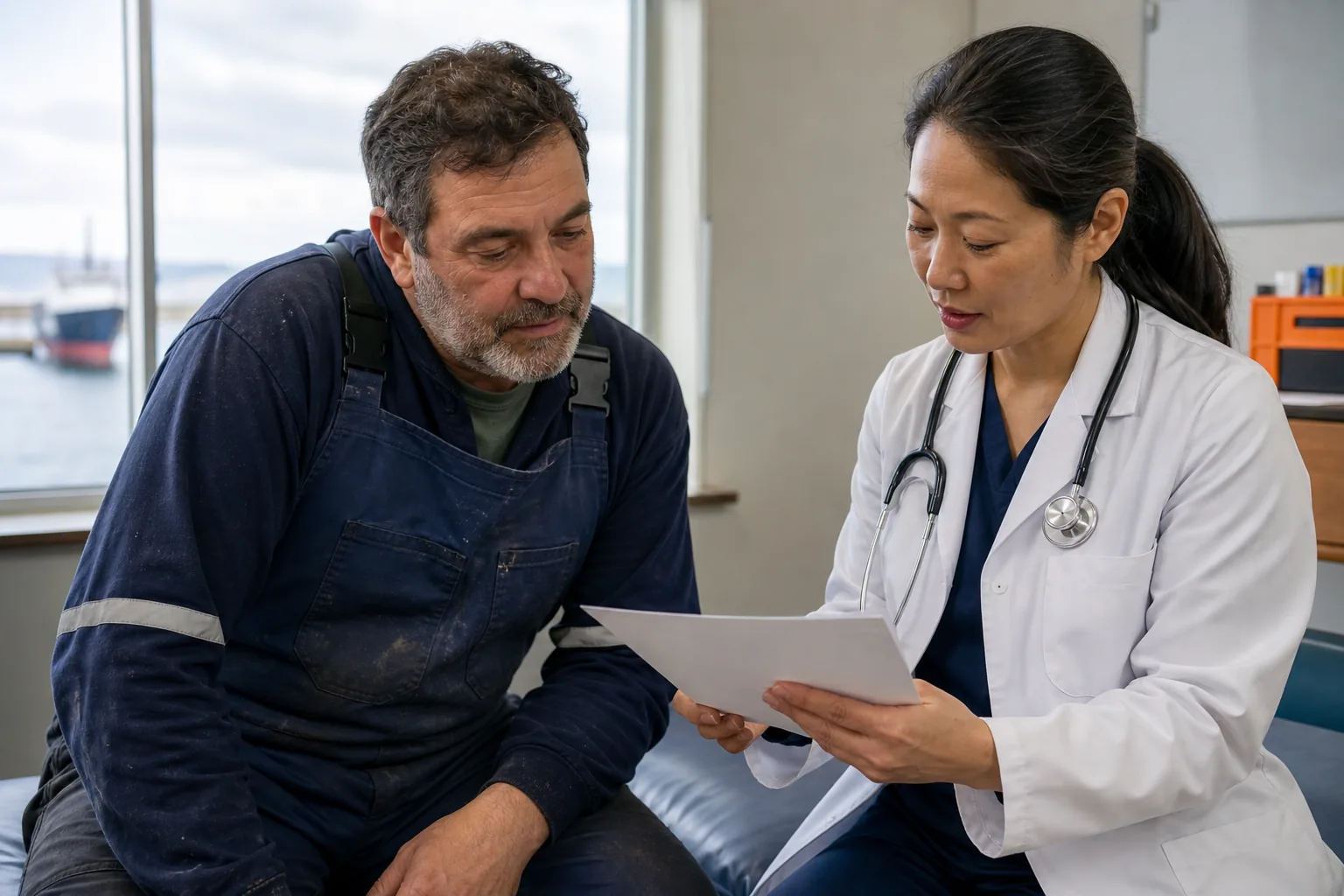 maritime worker medical evaluation for maintenance and cure claim
