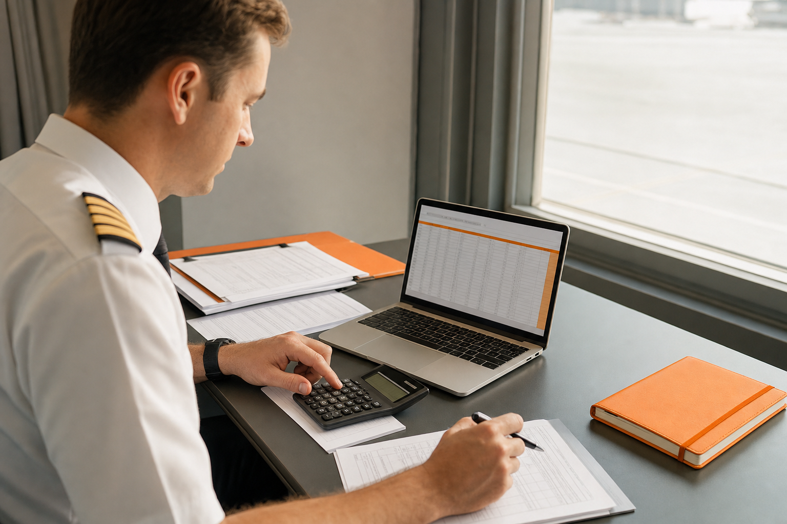 pilot pay calculator for converting hourly rate to annual salary