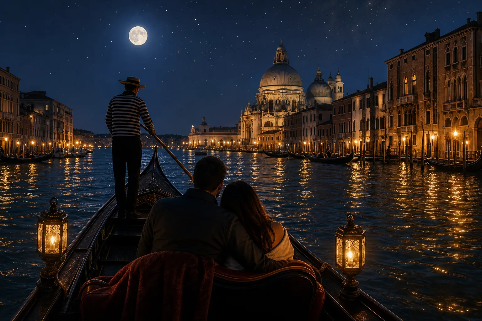 Night Gondola Ride: visual reference for 2. Night Gondola Ride