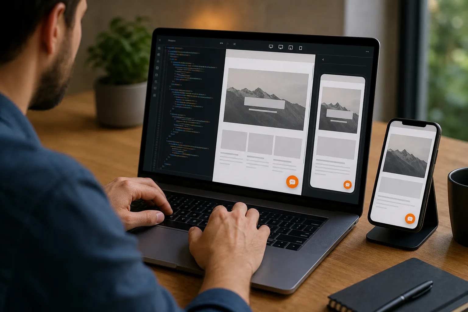 embedding an AI chatbot widget script on a responsive website