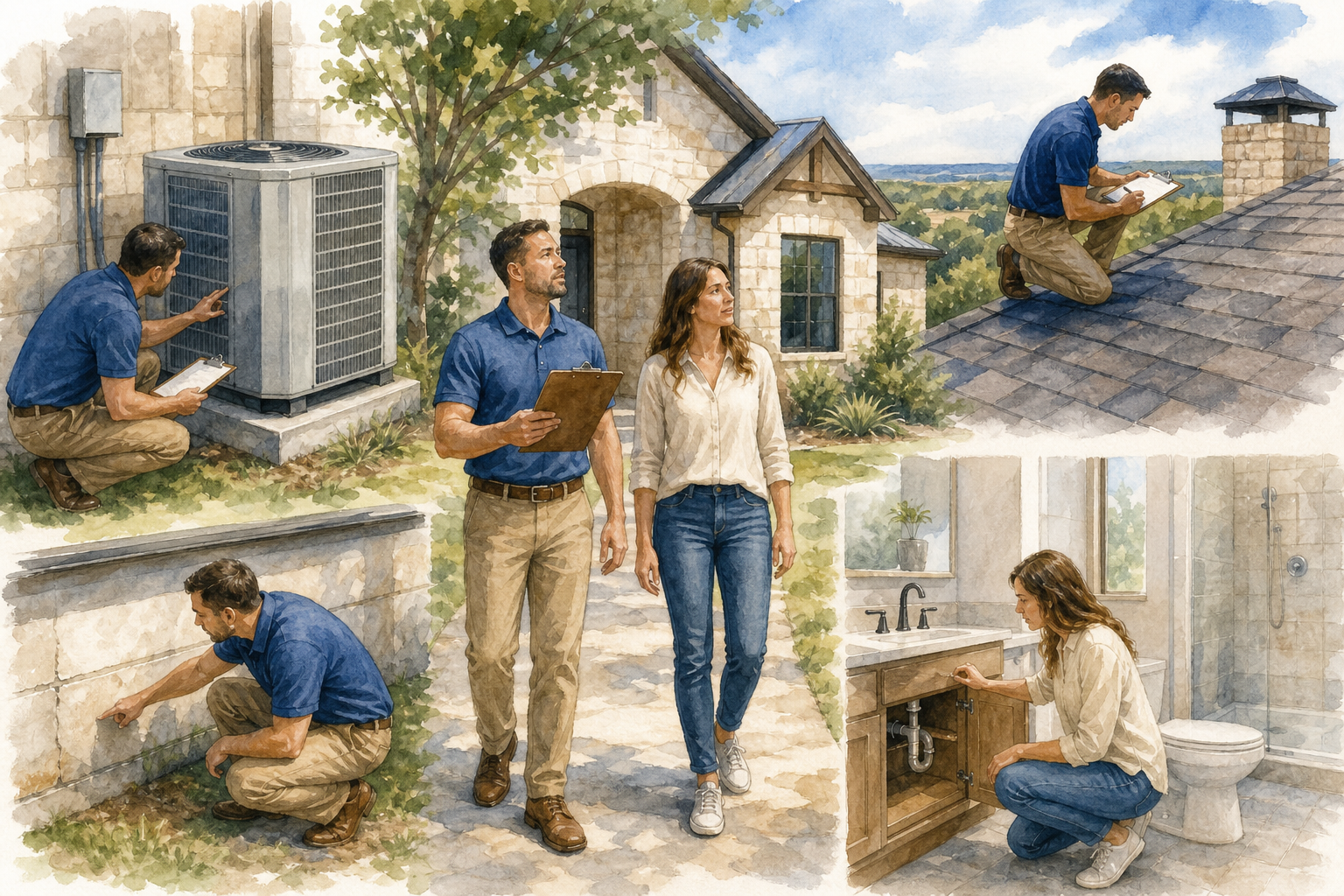 Texas home inspection checklist for buyers evaluating a property before closing.
