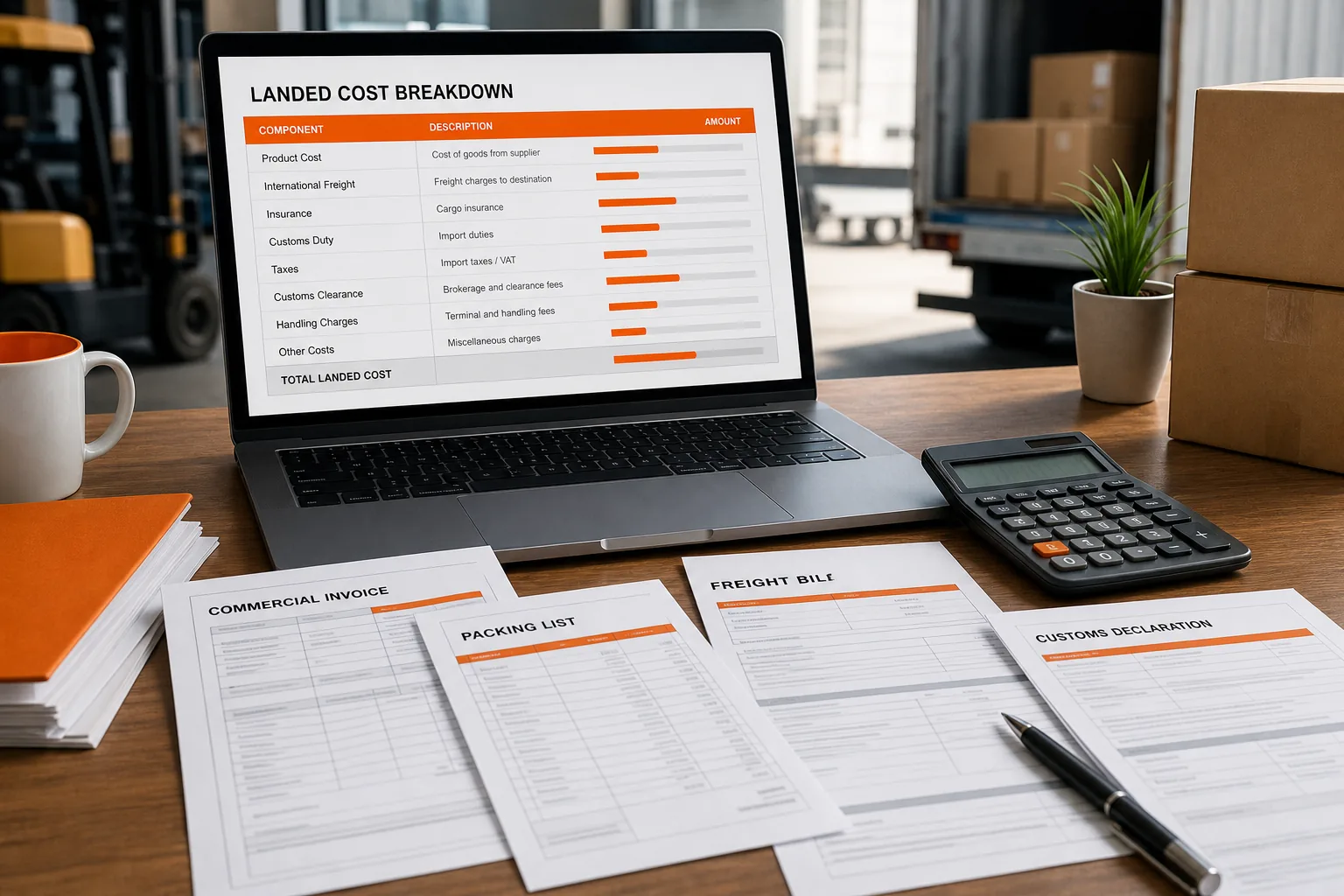 landed cost components for ecommerce import shipments