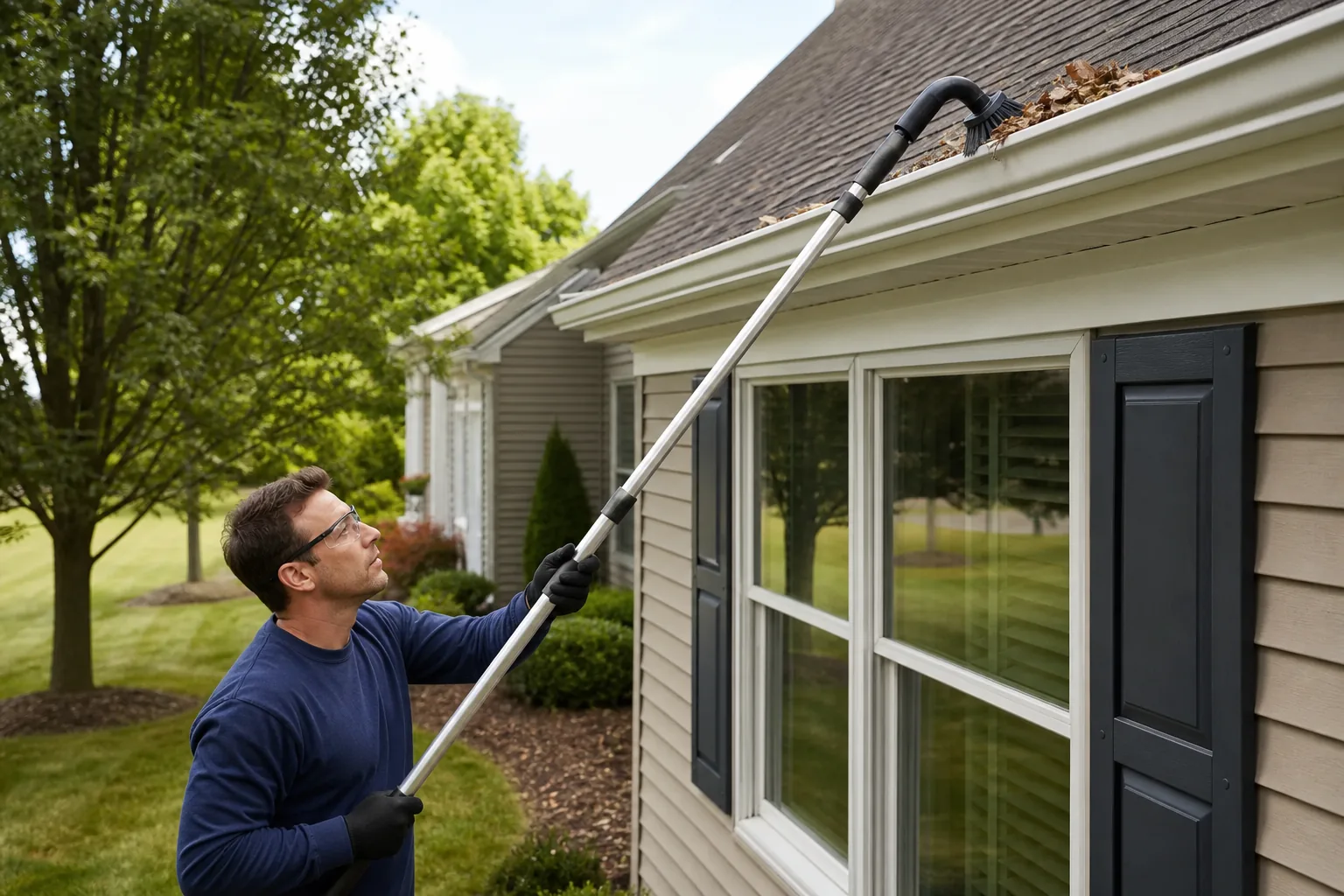 Illustration for Telescopic Gutter Cleaner