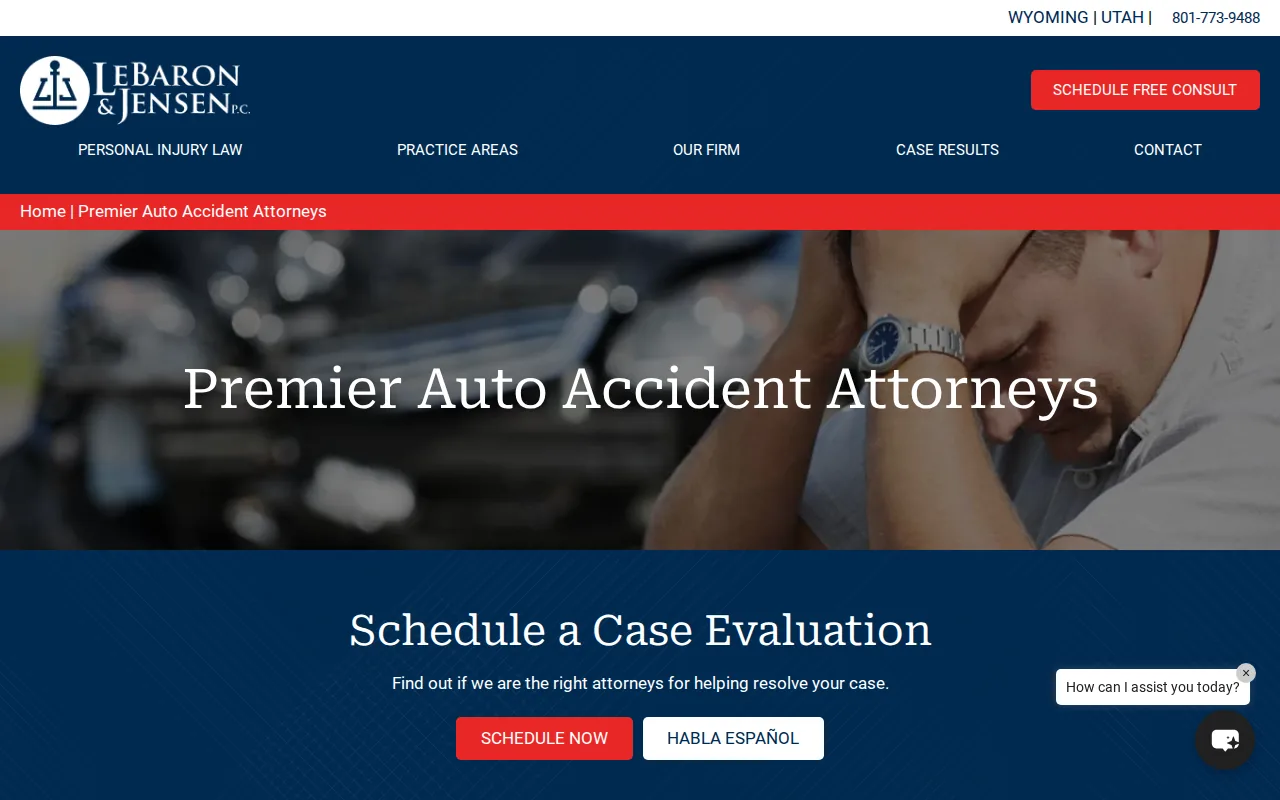LeBaron & Jensen: visual reference for 1. LeBaron & Jensen, P.C. (Our Top Pick) , Utah Injury Claim Support