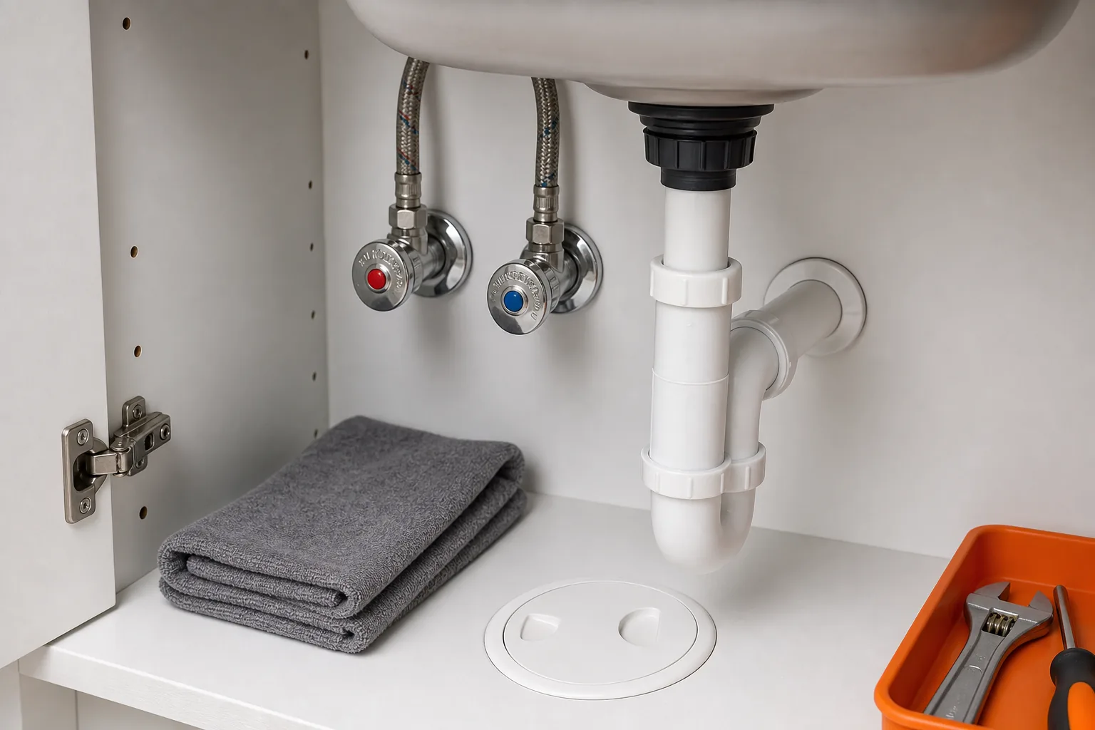 shut off hot and cold water valves before fixing a leaky faucet