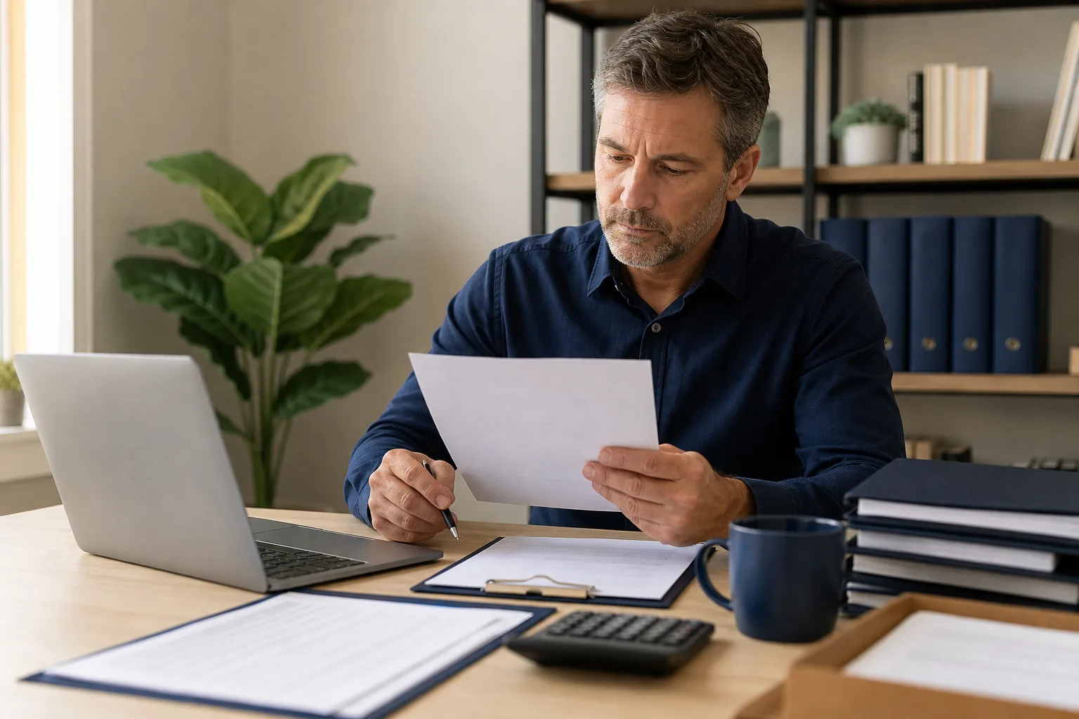 Small-business loan readiness checklist with financial documents