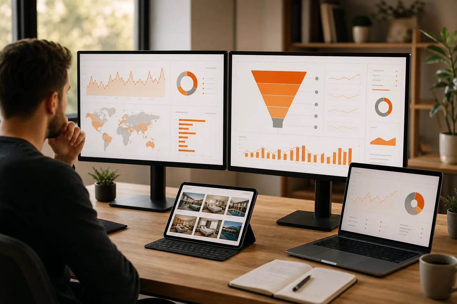 website conversion rate analytics dashboard for luxury hospitality