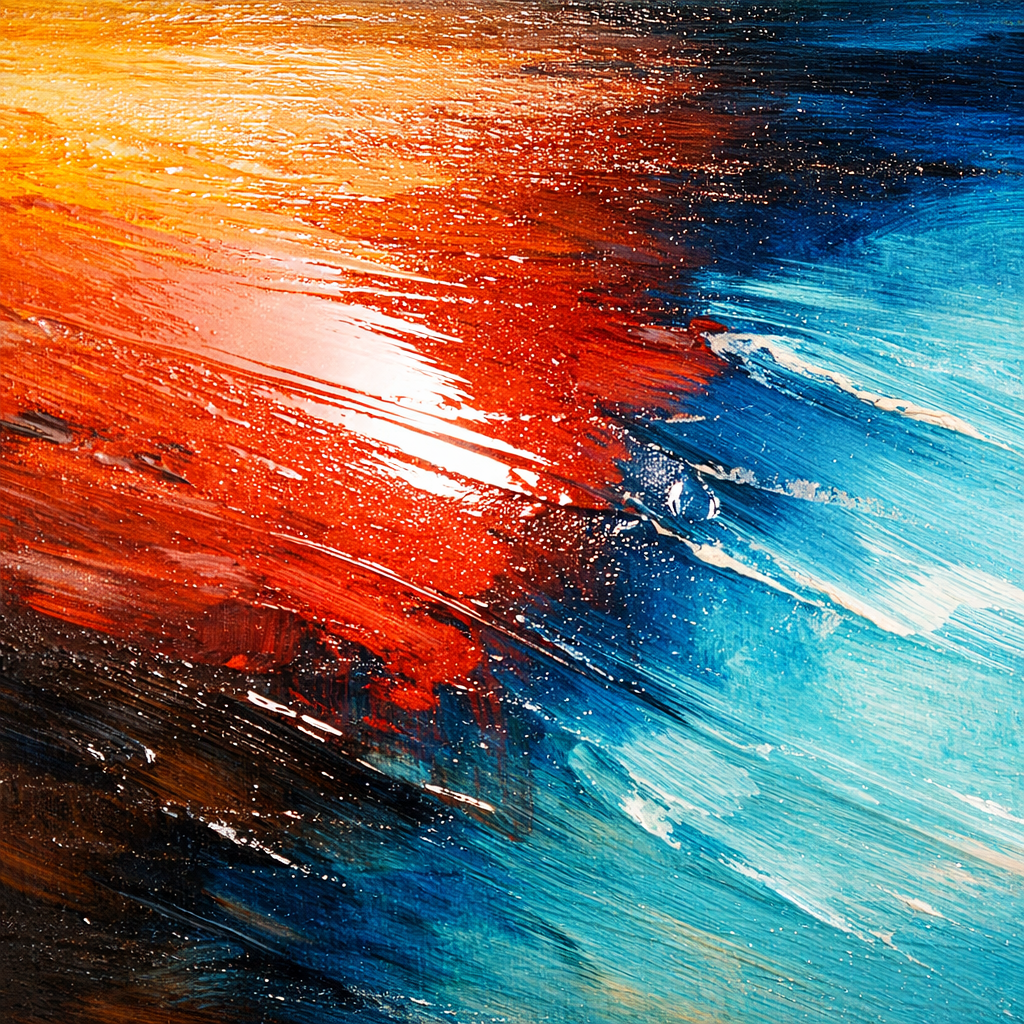 A realistic close‑up of a freshly varnished wooden panel, showing a smooth, glossy finish on the paint surface. Alt: varnished wood panel acrylic painting finish