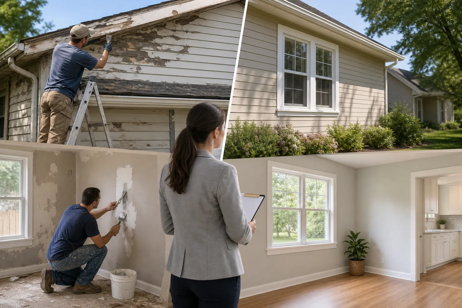 Illustration for Visible Interior and Exterior Repairs Before the Appointment