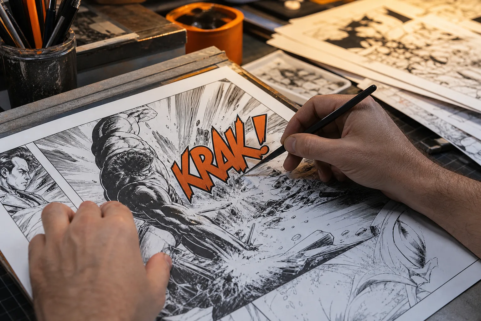 recreating comic sound effect lettering shape and placement