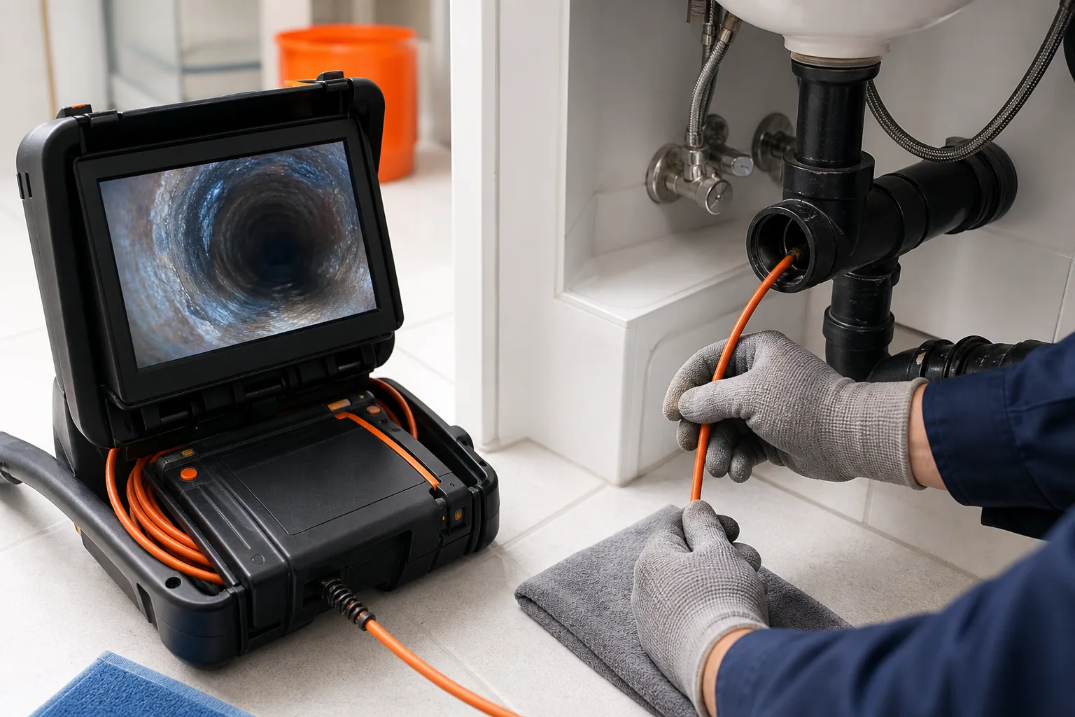 professional drain cleaning and camera inspection for recurring clogs.