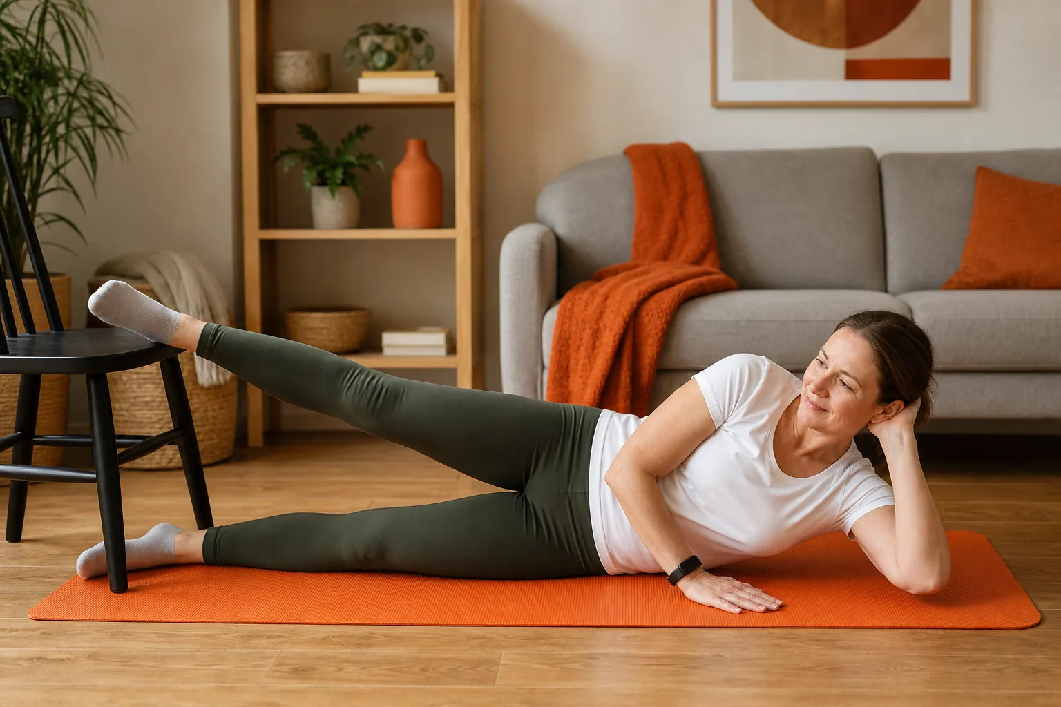 gradual hip strengthening exercise with side-lying leg lift