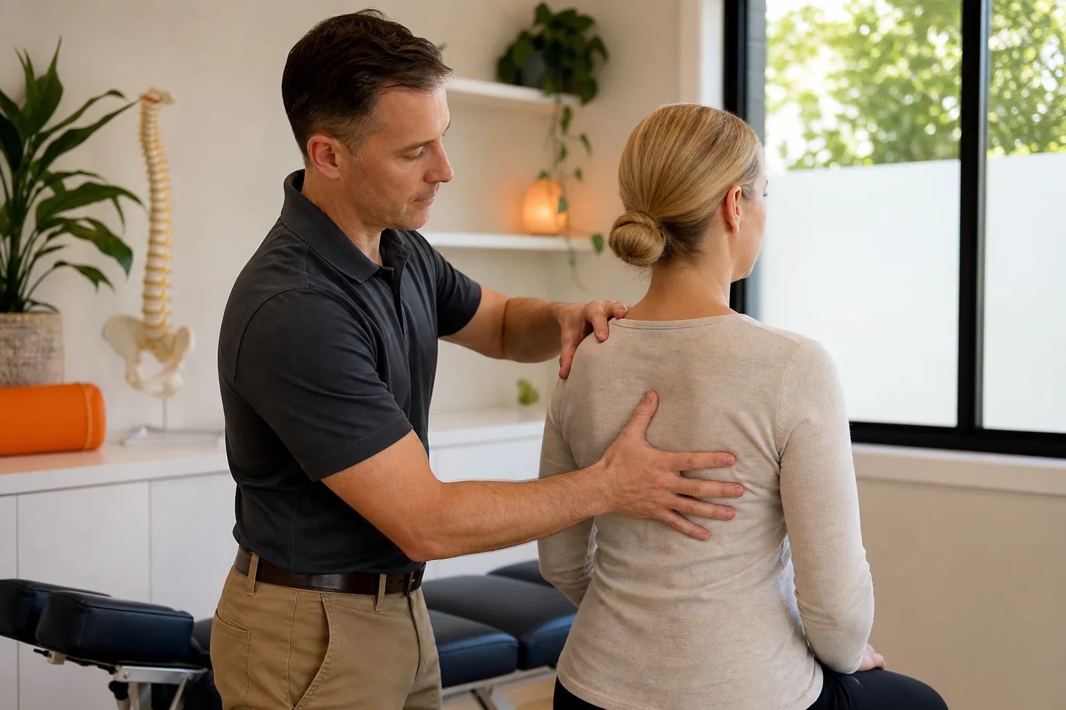 chiropractic assessment for persistent shoulder blade pain in Ascot Vale