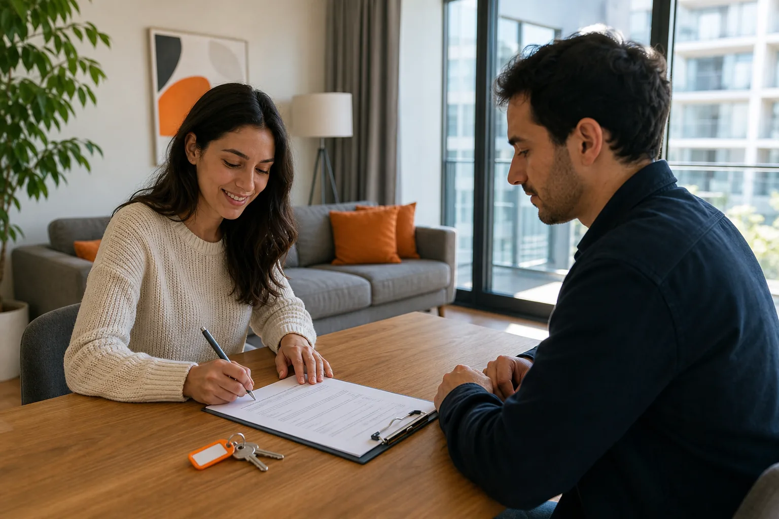how to sublease an apartment move-in inspection and key handoff