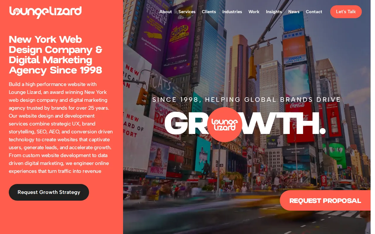 Lounge Lizard: visual reference for 5. Lounge Lizard — Conversion‑focused sites for revenue gains