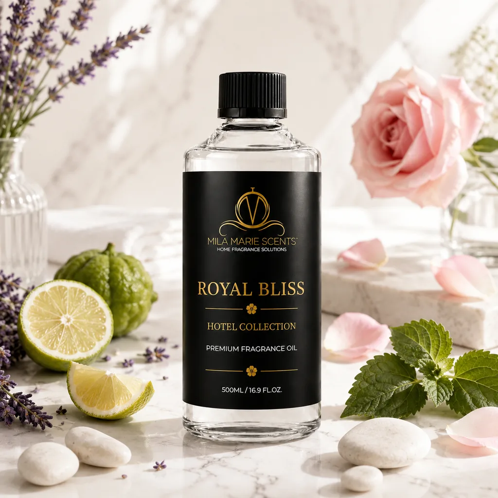 Royal Bliss: visual reference for 5. Royal Bliss | Bergamot & Lavender · Pink Musk & Patchouli