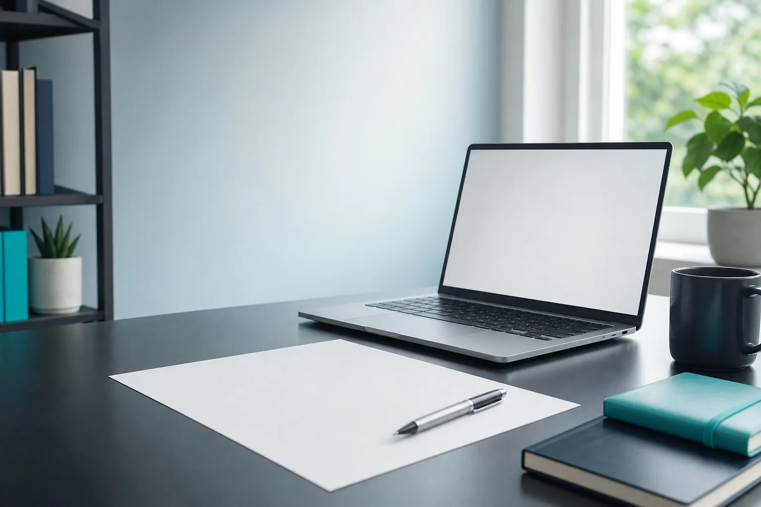 A job seeker planning a clear cover letter structure at a desk.