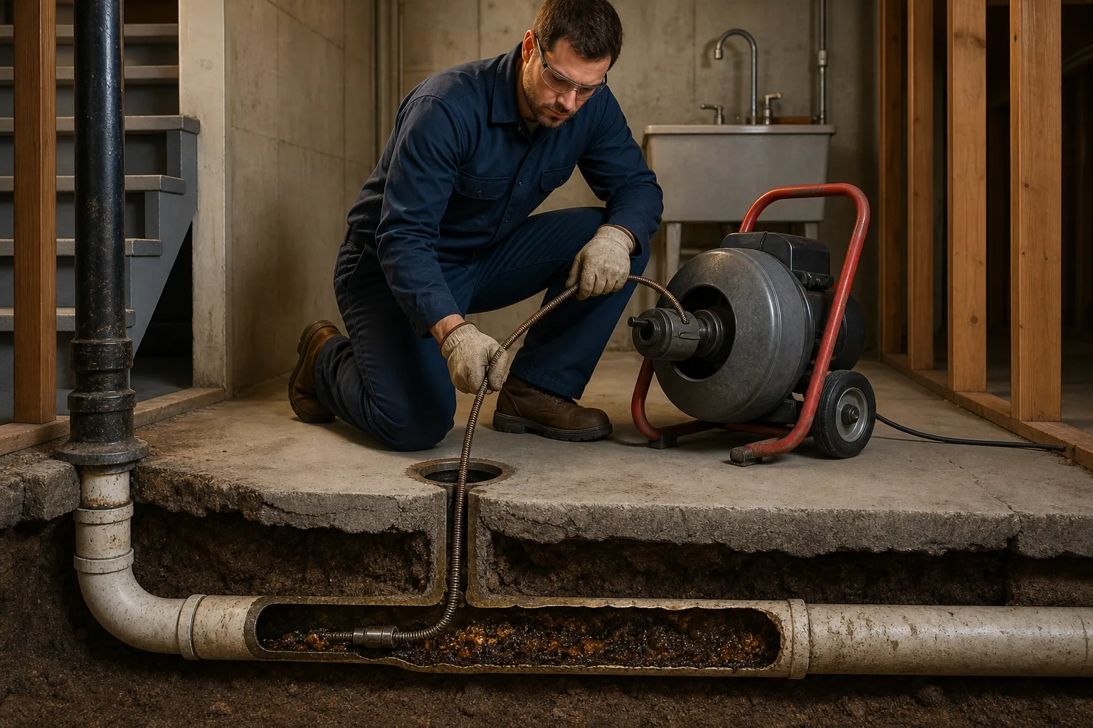 Motorized Drain Snake: visual reference for 6. Motorized Drain Snake , Long‑Reach Power Tool