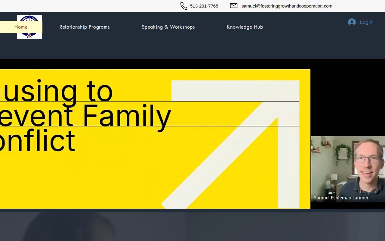 Screenshot of the Fostering Growth and Cooperation website