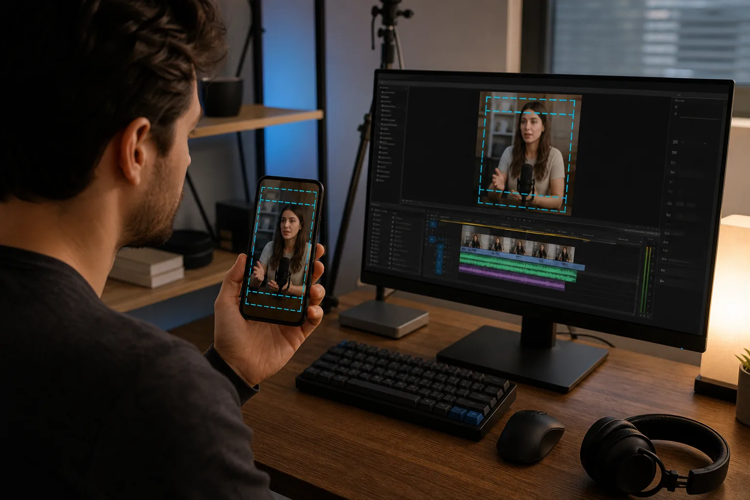 Safe zones for captions and speaker names in an Instagram Reel.