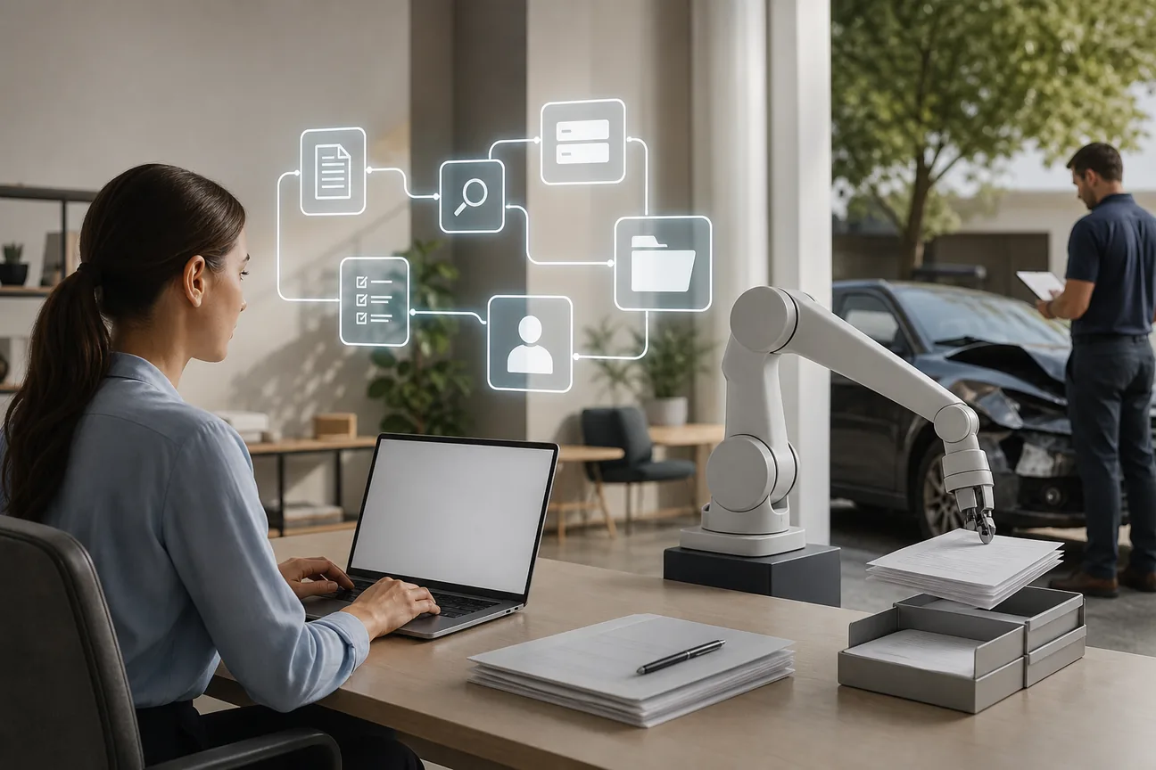 Editorial illustration for Insurance Claims Automation Options