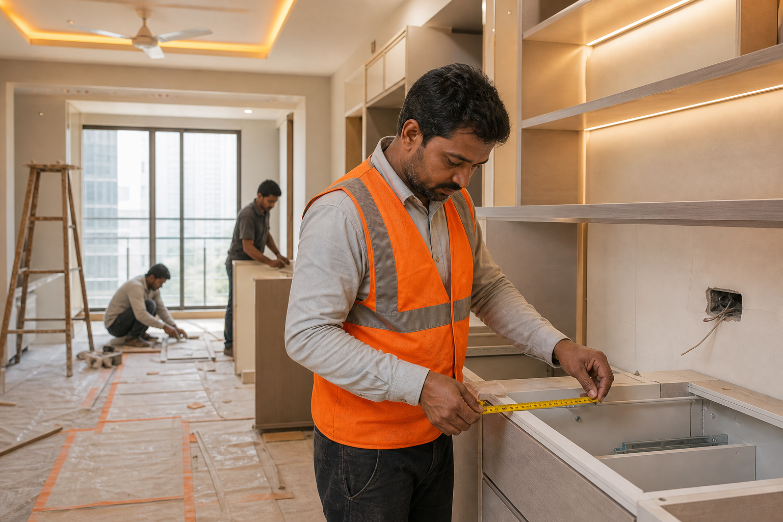 interior design site management and installation in Sector 168 Noida