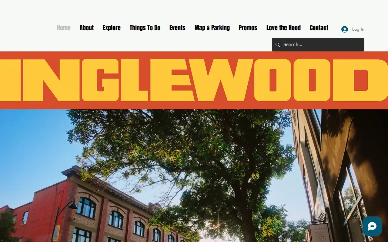 Screenshot of the Inglewood website