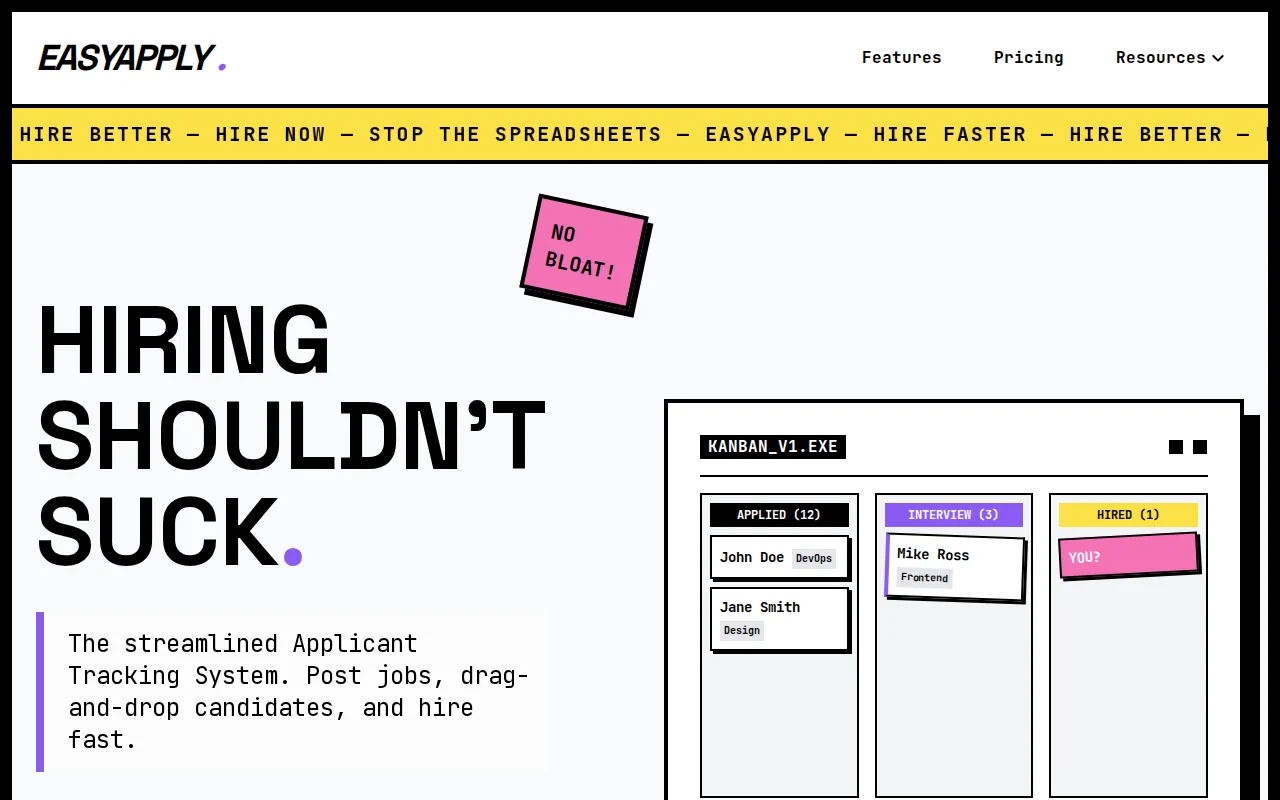 Screenshot of the Easy Apply When You Can Verify Every Screening Answer website
