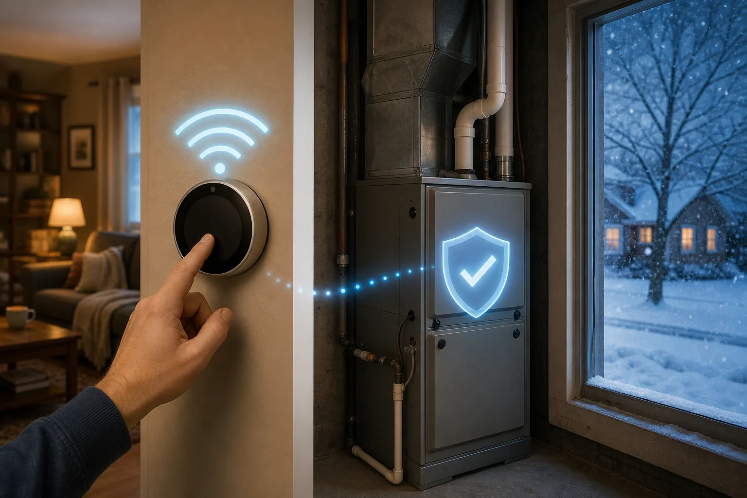 Illustration for Thermostat Connectivity and Updates
