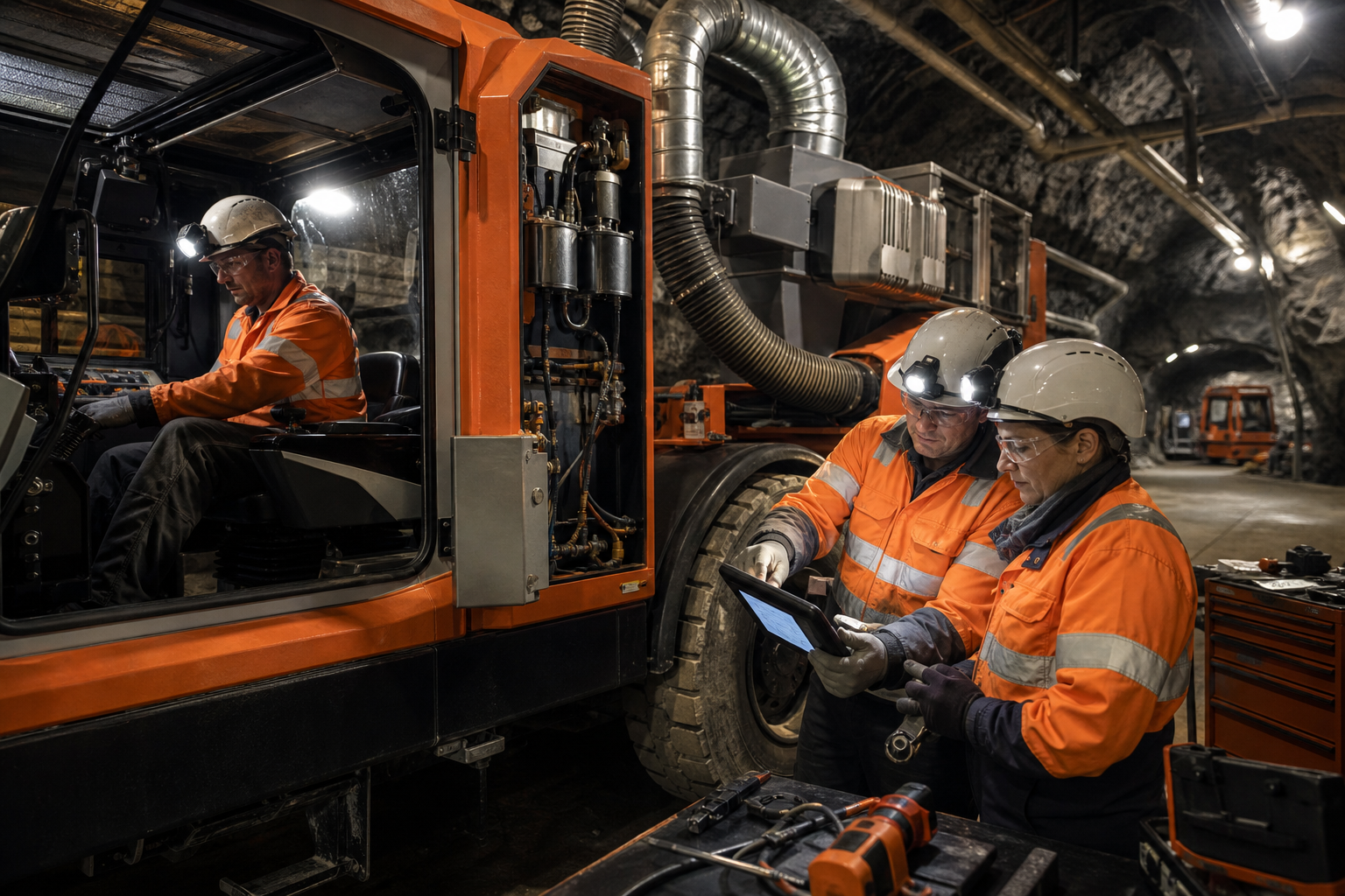 ISO 23875 cabin air quality testing and maintenance for mining equipment.