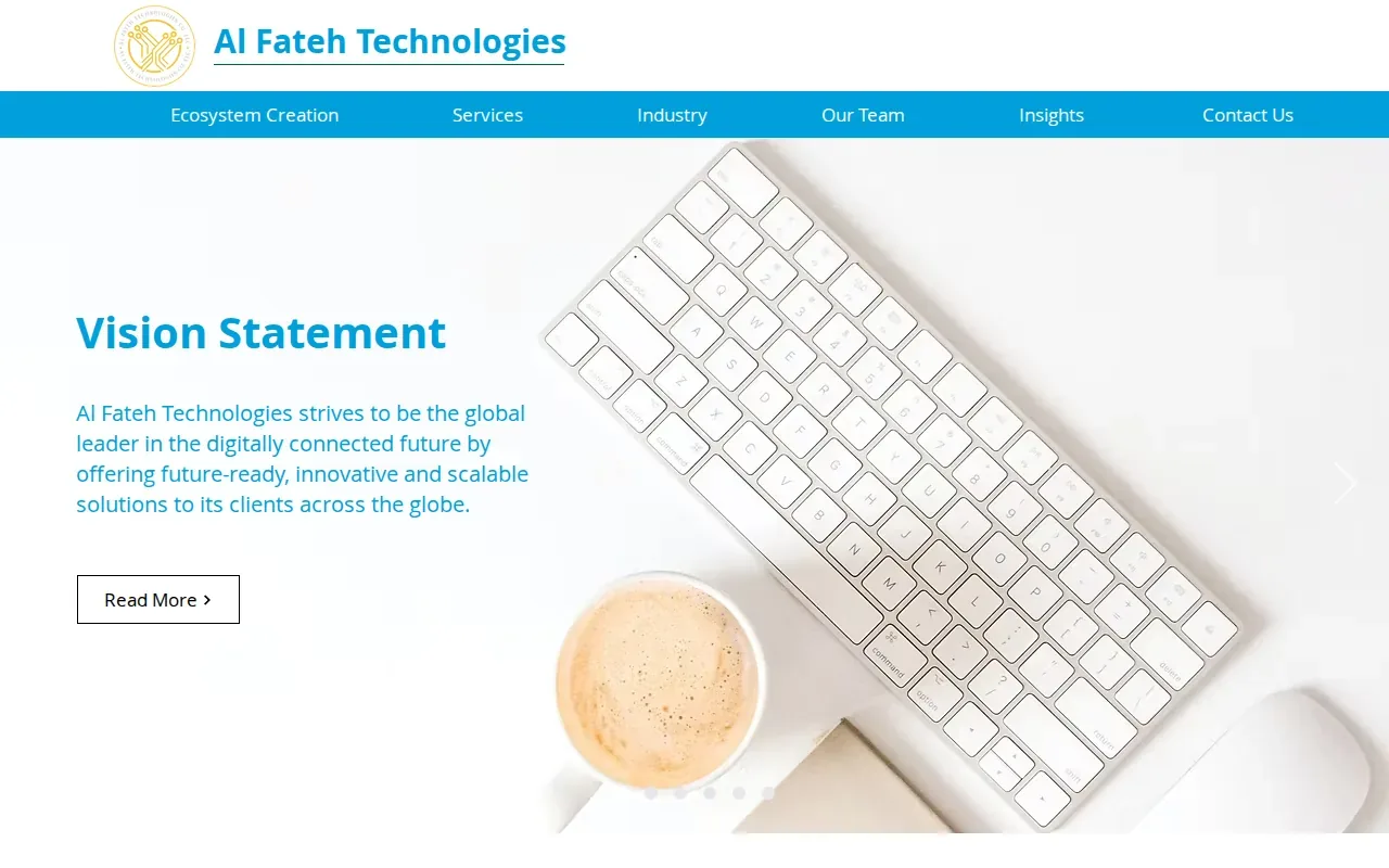 Screenshot of the Al Fateh Technologies website