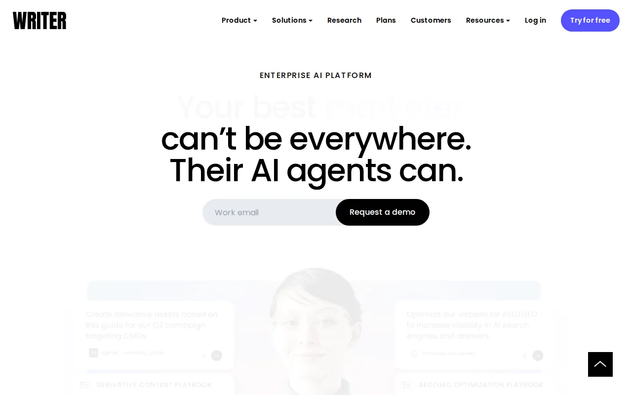 Writer.com: visual reference for 5. Writer.com — Enterprise‑Grade Brand Voice Consistency