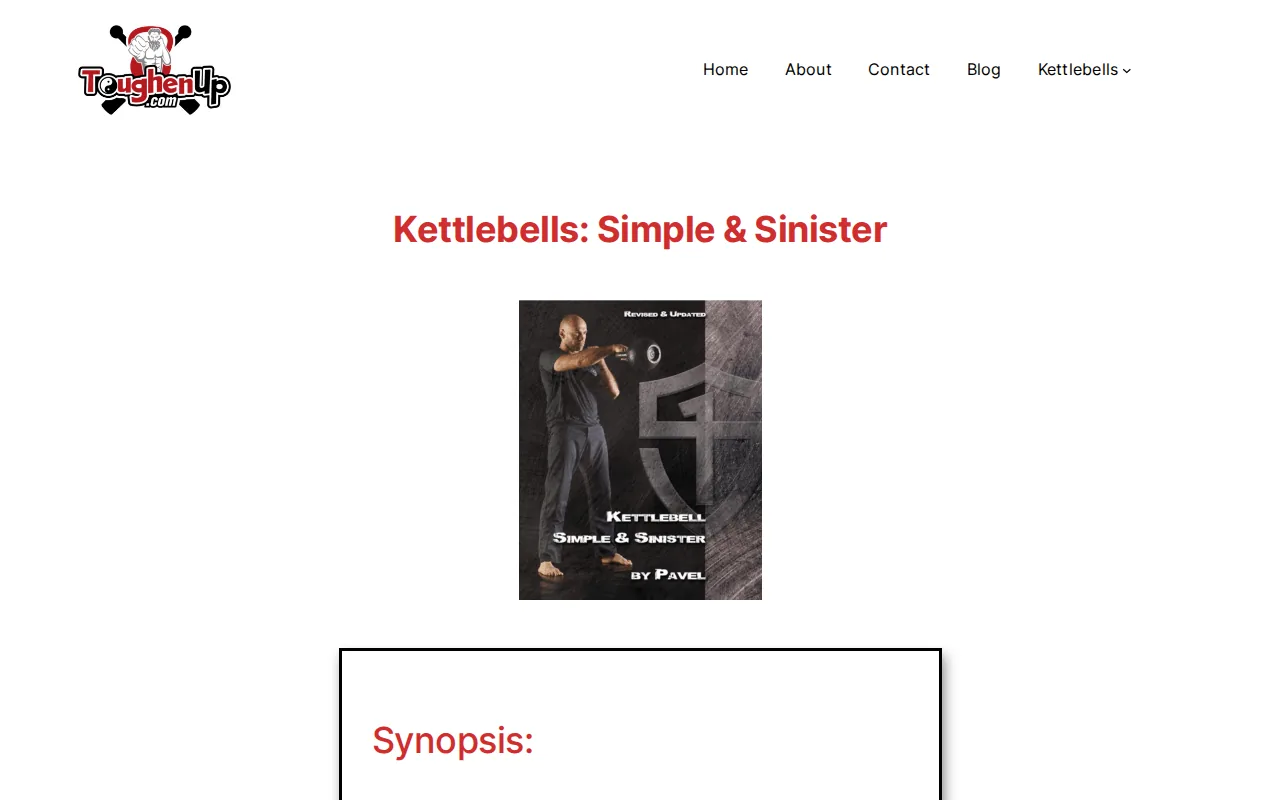 Screenshot of the Simple and Sinister website