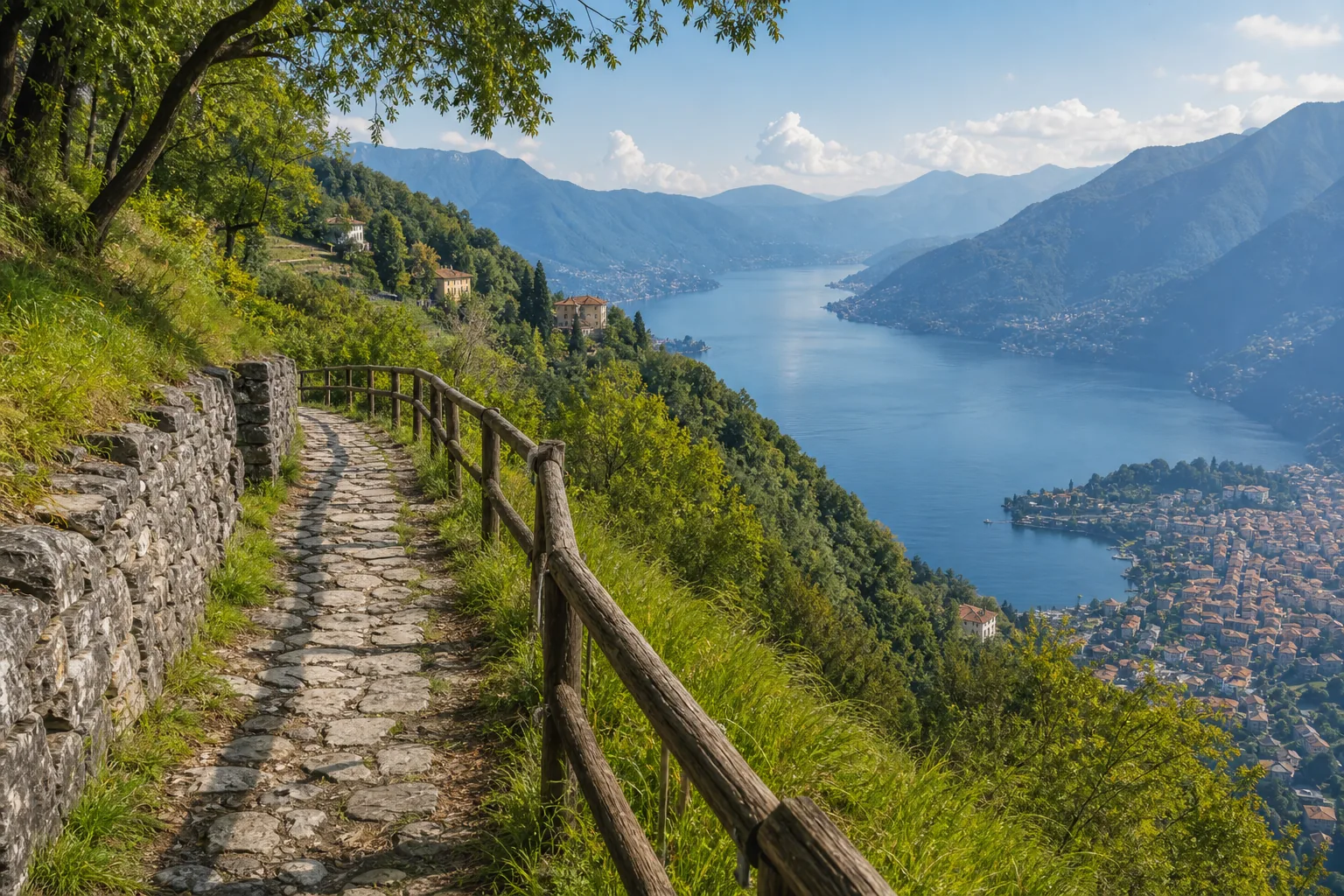 Illustration for Anello Brunate: a walking route through the hillside